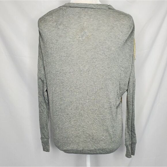 NEW HAUTE HIPPIE long sleeve gold sequin oversized pullover‎ sweater XS - Picture 9 of 14